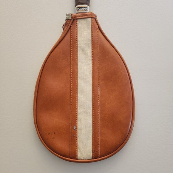 Vintage Burnt Orange Ektelon Flex Racquetball Racquet Small Leather Handle MCM - Picture 4 of 12